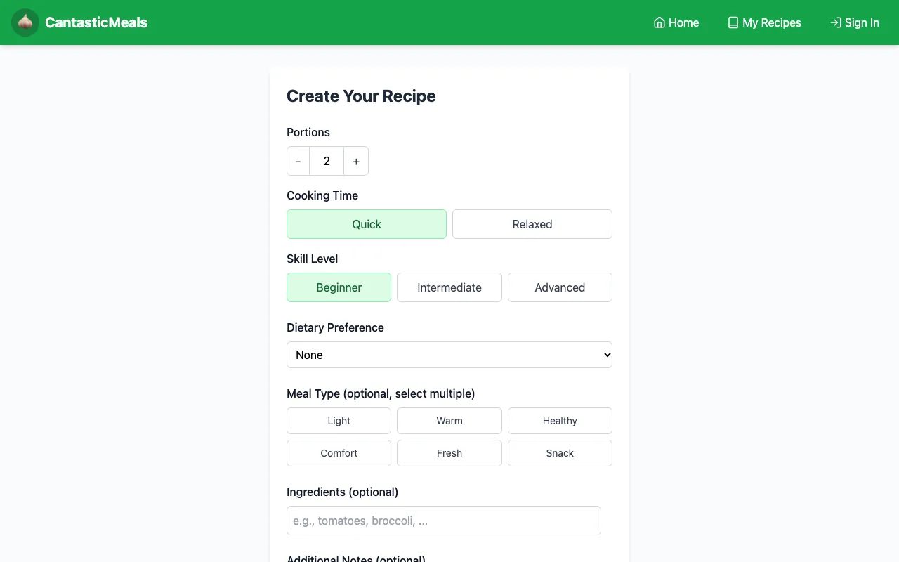 CantasticMeals screenshot