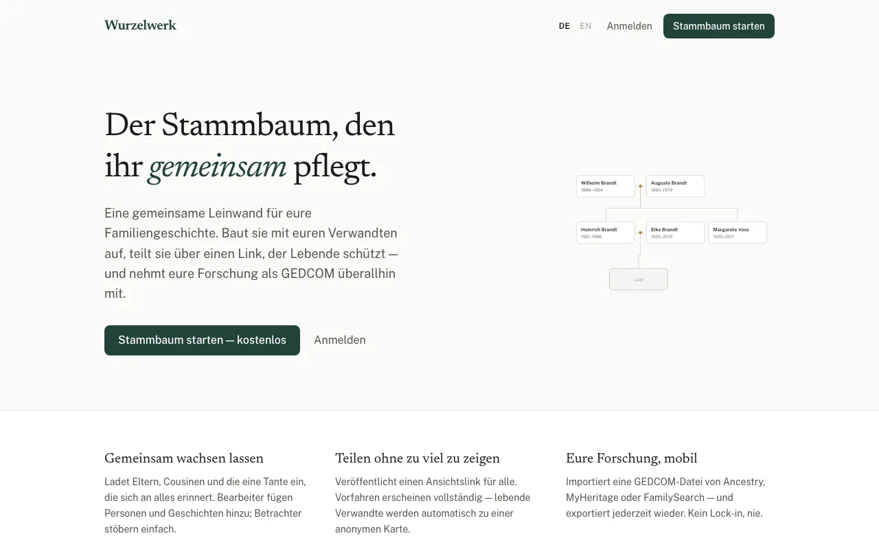 Wurzelwerk screenshot