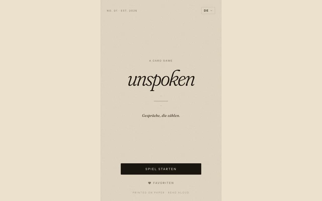 Unspoken screenshot